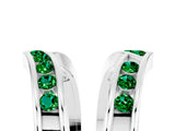 White gold Round Emerald Channel-Set Chevron Band_11