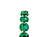 White gold Round Emerald Eternity Band with U-Prong Setting_35