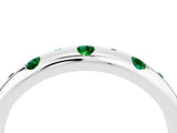 White gold Round Emerald Flush-Set Comfort Fit Band_10