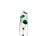 White gold Round Emerald Flush-Set Comfort Fit Band_11