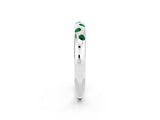 White gold Round Emerald Flush-Set Comfort Fit Band_8