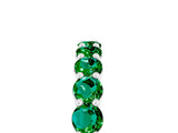 White gold Round Emerald Half-Eternity Prong-Set Band_11