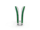 White gold Round Emerald Milgrain Eternity Band with Channel Setting_20