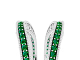White gold Round Emerald Milgrain Eternity Band with Channel Setting_23