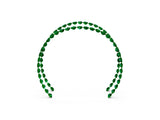 White gold Round Emerald Milgrain Eternity Band with Channel Setting_9