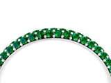 White gold Round Emerald Pavé Eternity Band with Shared Prong Setting_10