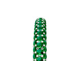 White gold Round Emerald Pavé Eternity Band with Shared Prong Setting_11