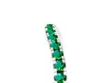 White gold Round Emerald Pavé Half Eternity Band with Shared Prong Setting_11