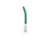 White gold Round Emerald Pavé Half Eternity Band with Shared Prong Setting_8
