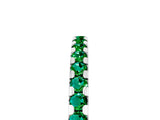 White gold Round Emerald Pavé Set Eternity Band with Micro Prong Setting_11