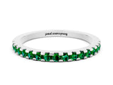 White gold Round Emerald Pavé Set Eternity Band with Micro Prong Setting_6