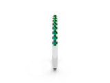 White gold Round Emerald Pavé Set Eternity Band with Micro Prong Setting_8