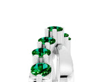 White gold Round Emerald Prong-Set Crossover Band_11