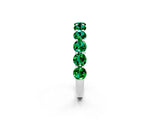 White gold Round Emerald Shared Prong Eternity Band_8