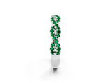 White gold Round Emerald Twisted Eternity Band with Pavé and Shared Prong Setting_20