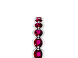 White gold Round Garnet Bezel Set Eternity Band_11