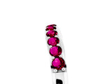 White gold Round Garnet Curved Wedding Band with Channel Setting_11