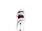 White gold Round Garnet Eternity Band with Twist Prong Setting_23