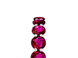 White gold Round Garnet Eternity Band with U-Prong Setting_35