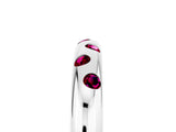 White gold Round Garnet Flush-Set Comfort Fit Band_11