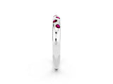 White gold Round Garnet Flush-Set Comfort Fit Band_8