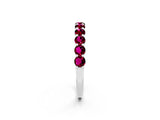 White gold Round Garnet Half-Eternity Prong-Set Band_8