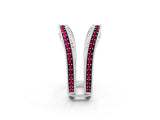 White gold Round Garnet Milgrain Eternity Band with Channel Setting_20