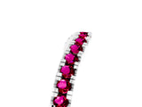 White gold Round Garnet Pavé Curved Band with Shared Prong Setting_11