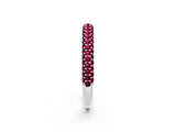 White gold Round Garnet Pavé Eternity Band with Shared Prong Setting_8