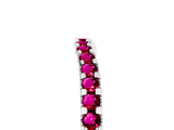 White gold Round Garnet Pavé Set Curved Wedding Band_15