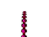 White gold Round Garnet Pavé Set Eternity Band with Micro Prong Setting_15