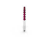 White gold Round Garnet Pavé Set Eternity Band with Micro Prong Setting_8