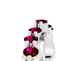 White gold Round Garnet Prong-Set Crossover Band_11