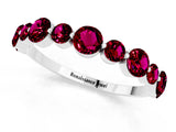 White gold Round Garnet Scalloped Prong Set Eternity Band_19