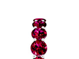 White gold Round Garnet Shared Prong Eternity Band_11
