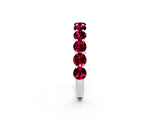 White gold Round Garnet Shared Prong Eternity Band_8
