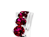 White gold Round Garnet Wave Band with Channel and Shared Prong Setting_23