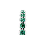 White gold Round Green Sapphire Bezel Set Eternity Band_23