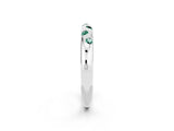 White gold Round Green Sapphire Flush-Set Comfort Fit Band_8