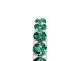 White gold Round Green Sapphire Half Eternity Band with Classic Prong Setting_11
