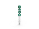 White gold Round Green Sapphire Half-Eternity Prong-Set Band_8