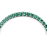 White gold Round Green Sapphire Pavé Eternity Band with Shared Prong Setting_10