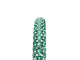 White gold Round Green Sapphire Pavé Eternity Band with Shared Prong Setting_11