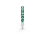 White gold Round Green Sapphire Pavé Eternity Band with Shared Prong Setting_8