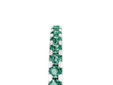 White gold Round Green Sapphire Pavé Set Eternity Band with Micro Prong Setting_11