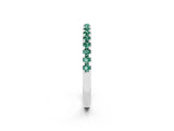White gold Round Green Sapphire Pavé Set Eternity Band with Micro Prong Setting_8
