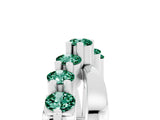 White gold Round Green Sapphire Prong-Set Crossover Band_11