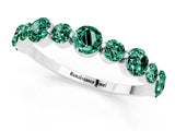 White gold Round Green Sapphire Scalloped Prong Set Eternity Band_19