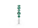 White gold Round Green Sapphire Scalloped Prong Set Eternity Band_20