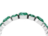 White gold Round Green Sapphire Scalloped Prong Set Eternity Band_22